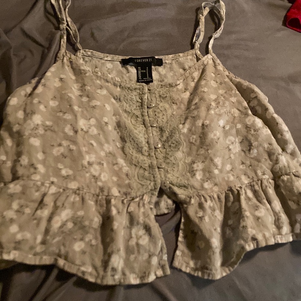 Flower print forever 21 crop top